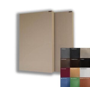 Akustik vægelementer med dobbelt lædermembran - Fås i flere farver og størrelser.