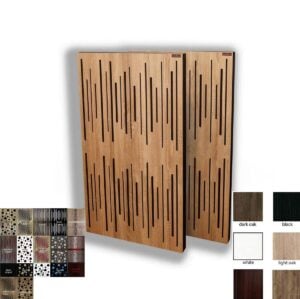 Akustikplader med diffusor - Fås i flere farver og størrelser.