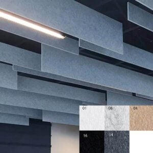 Bilnora ekstra tætte Vertikal akustiklofter 120x30x1,2cm