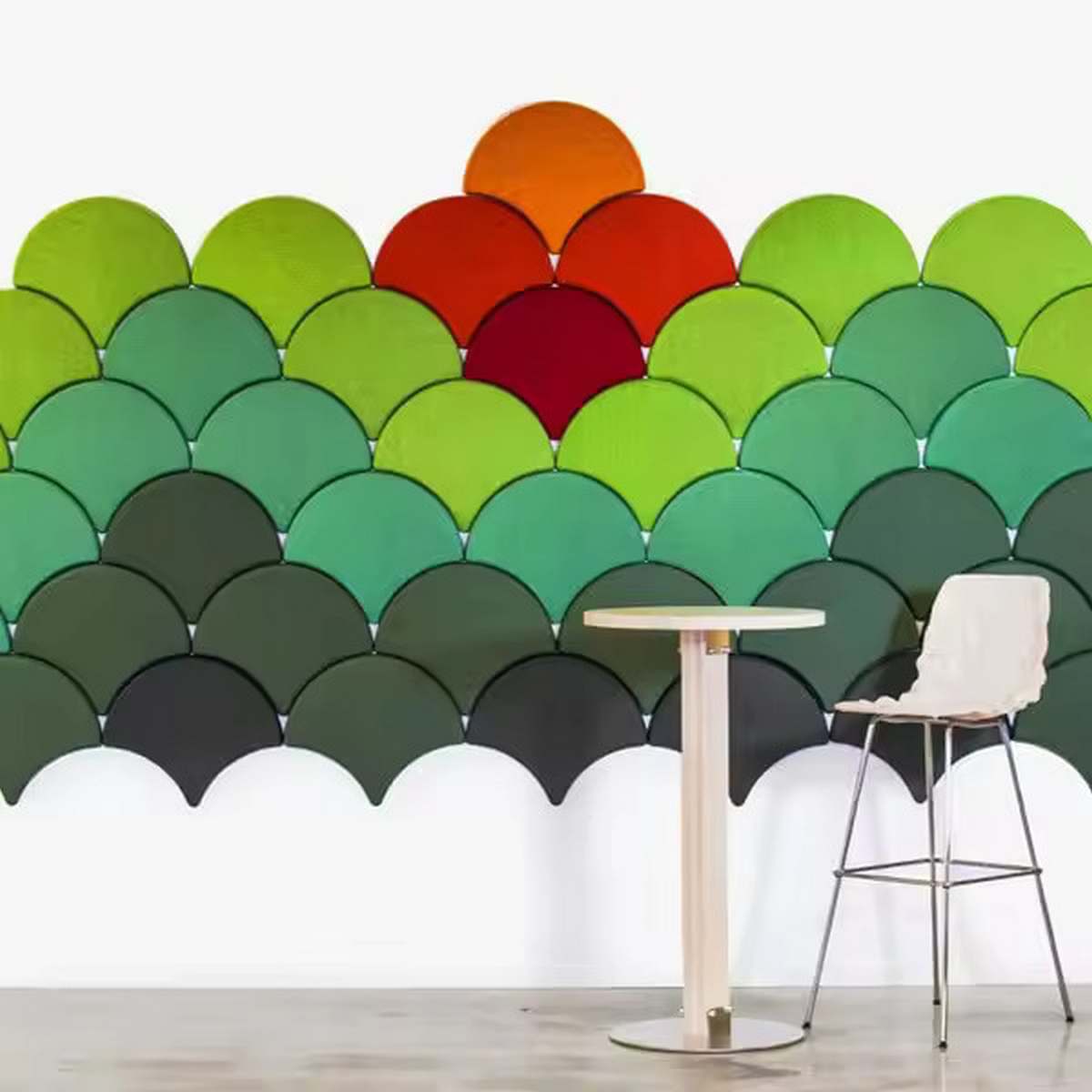 Bilnora Akustikpanel Halvrund af ekstra tæt filt 30x30x0,9cm - Billede 3