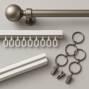 Gardinstænger, stænger og skinner til termoisolerende gardiner