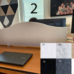 Kontorskillevægge – Bilnora sidepanel til skrivebord 120x40x1,2 cm - Prøve 2