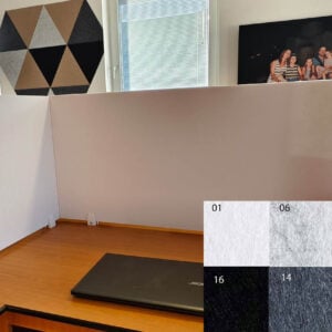 Kontorskillevægge – Bilnora sidepanel til skrivebord 120x60x1,2 cm