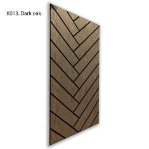 Akustikpanel med selvklæbende bagside i mørk eg