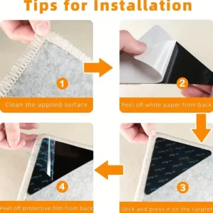 trekantede skridsikre klæbepude måler 10,5x7,5x7,5 cm